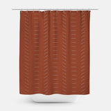Minimalist Terracotta Rust Burnt Orange Ivory Farmhouse Shower Curtain NIAMEY