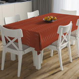 Minimalist Terracotta Rust Burnt Orange Ivory Tablecloth NIAMEY