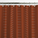 Minimalist Terracotta Rust Burnt Orange Ivory Farmhouse Shower Curtain NIAMEY