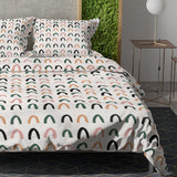 Scandinavian Pastel Geometric Nordic Cotton Duvet Cover Set LINNE