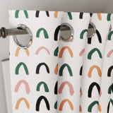 Scandinavian Pastel Geometric Nordic Blackout Window Curtain LINNE