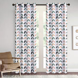 Scandinavian Pastel Geometric Nordic Blackout Window Curtain LINNE