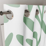 Green Olive Branch Botanical Farmhouse Blackout Window Curtain OLIVIA