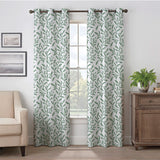 Green Olive Branch Botanical Farmhouse Blackout Window Curtain OLIVIA