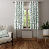 Green Olive Branch Botanical Farmhouse Blackout Window Curtain OLIVIA