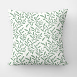 Green Olive Branch Botanical Farmhouse Throw Pillow Cover OLIVIA
