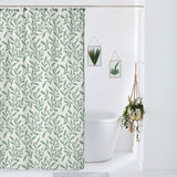 Green Olive Branch Botanical Farmhouse Shower Curtain OLIVIA