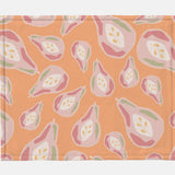 Orange Pink Pear Shapes Fruit Cotton Placemats DORIT - Set of 2