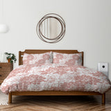 White Dusty Pink Peonies Floral Cotton Duvet Cover Set FLUER