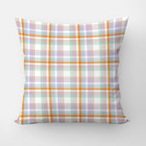 Tartan Checkered Pastel Colors Farmhouse Throw Pillow Cover ADINA