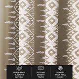 Abstract Wabi Sabi Shibori Japanese Print Beige Blackout Window Curtain SAKURA