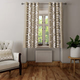 Abstract Wabi Sabi Shibori Japanese Print Beige Blackout Window Curtain SAKURA