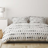 Scandinavian Black White Minimalist Dots Cotton Duvet Cover Set AAREN