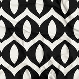 Scandinavian Black Off-White Geometric Tablecloth INGER