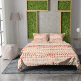Mid Century Modern Earthy Tones Terracotta Dots Cotton Duvet Cover Set KAIRA