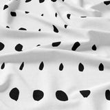 Scandinavian Black White Minimalist Dots Cotton Duvet Cover Set AAREN