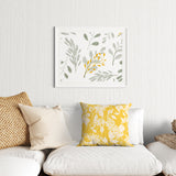 Lilac Flowers Botanical Yellow Farmhouse Throw Pillow Cover LILIAC