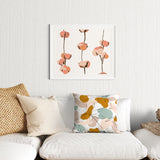 Abstract Pastel Colors Botanical Throw Pillow Cover ADELINE
