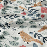 Scandinavian Folk Art Squirrel Woodland Farmhouse Cotton Duvet Cover Set SKOGEN