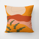 Southwestern Landscape Boho Orange Throw Pillow Cover DESERT
