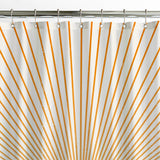 Mid Century Modern Orange Sun Sunburst Boho Shower Curtain SURYA