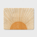 Mid Century Modern Orange Sun Sunburst Boho Bath Mat SURYA