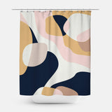 Abstract Shapes Elegant Minimalist Shower Curtain TALIA