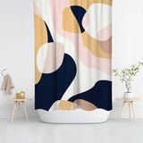 Abstract Shapes Elegant Minimalist Shower Curtain TALIA