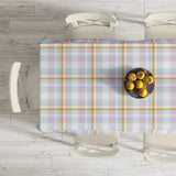 Tartan Checkered Pastel Colors Farmhouse Tablecloth ADINA