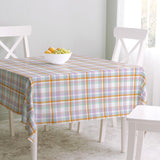Tartan Checkered Pastel Colors Farmhouse Tablecloth ADINA