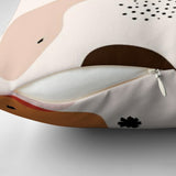 Mid Century Modern Abstract Art Neutral Throw Pillow Cover HELGA