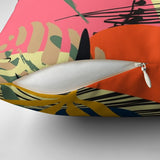 Abstract Multicolor Leaves Floral Tropical Throw Pillow Cover KEILANI