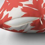 Burnt Orange Retro Daisies Floral Throw Pillow Cover DAISY