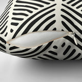 Scandinavian Geometric Black White Throw Pillow Cover DOUALA