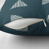 Minimalist Geometric Navy Blue Mid Cenutry Modern Throw Pillow Cover BJORN