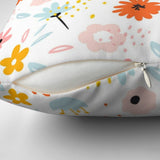 Hand Drawn Scandinavian Floral Throw Pillow Cover BLOOM