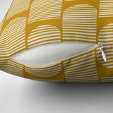 Minimalist Geometric Mustard Yellow Mid Cenutry Modern Throw Pillow Cover ASMUND