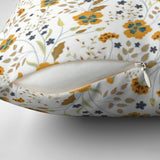 Retro Botanical Yellow Wild Flowers Farmhouse Throw Pillow Cover AMARYLLIS