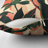 Abstract Peonies Natural Colors Floral Throw Pillow Cover HELMI