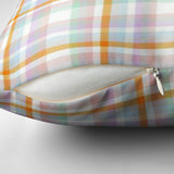 Tartan Checkered Pastel Colors Farmhouse Throw Pillow Cover ADINA