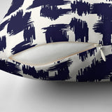Ikat Abstract Midnight Blue Throw Pillow Cover AMINAH