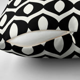 Scandinavian Geometric Black Off-White Throw Pillow Cover INGER