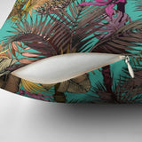 Teal Green Tropical Forest Throw Pillow Cover AMAZON