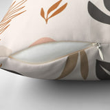 Abstract Organic Botanical Pastel Throw Pillow Cover SELENE