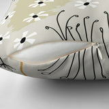 Abstract Beige Yellow Retro Throw Pillow Cover JOLENE