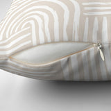 Scandinavian Nordic Beige White Neutral Throw Pillow Cover LUANDA