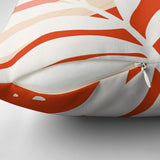 Abstract Leaves Pink Red Beige Botanical Throw Pillow Cover HAMA