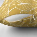 Mustard Yellow Botanical Tropical Throw Pillow Cover JOSY