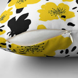 Abstract Bermuda Yellow Floral Throw Pillow Cover BERMUDA