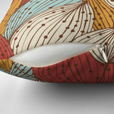 Decorative Leaves Mid Century Modern Throw Pillow Cover ALYSSUM